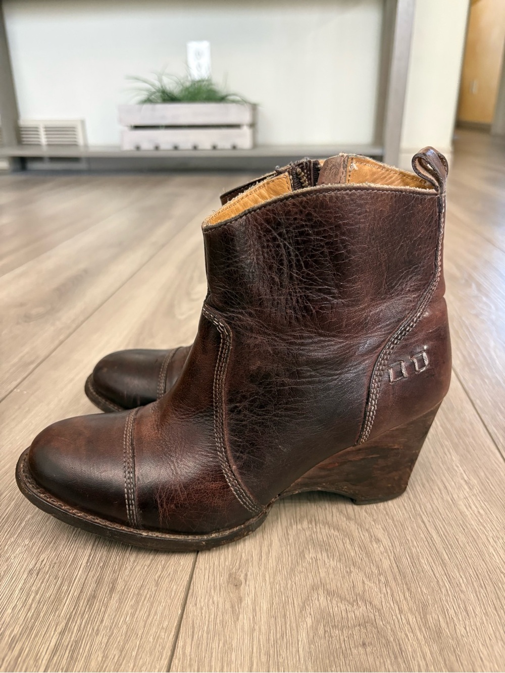 Bed Stu Womens Gentry Leather Ankle Boots Size 8.5 Cobbler Series